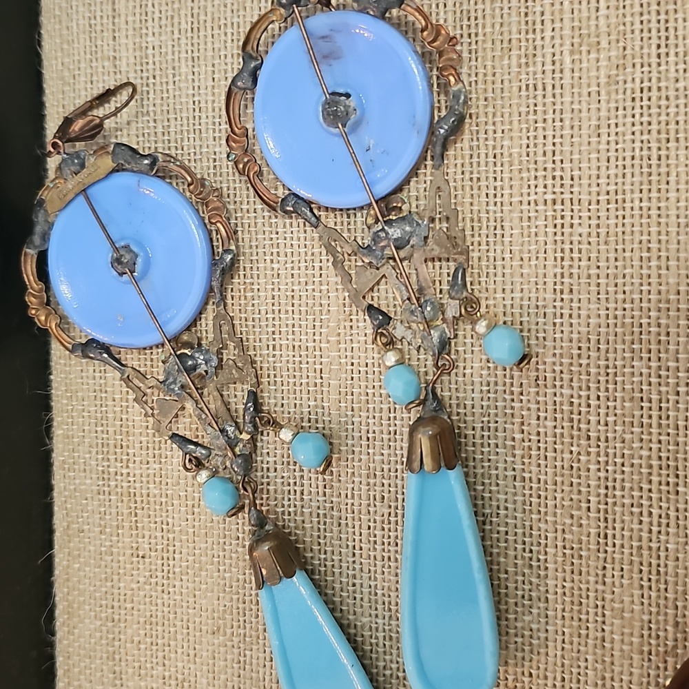 Czech Shoulder Duster Earrings - Picture 4 of 7